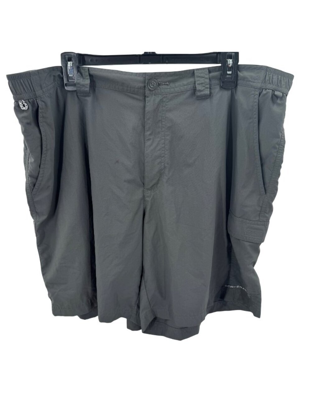 Columbia PFG Mens Omni-Shade Grey Nylon Cargo Shorts Size 40